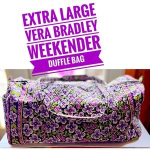 Extra Large Vera Bradley Plum Petals Weekender Duffle Bag